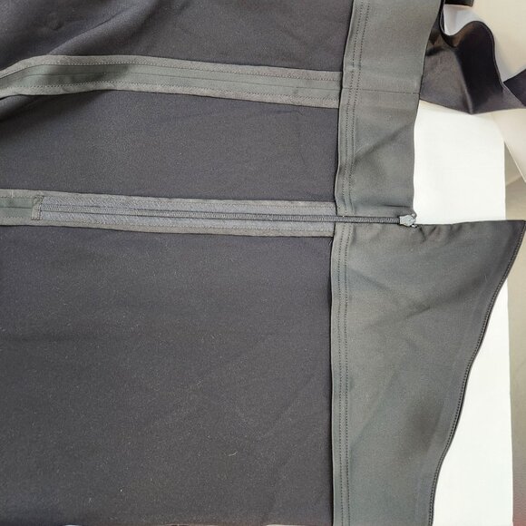 Designer Valery Kovalska Asymmetric Black Midi Skirt Layered Exposed Zipper - Picture 15 of 16